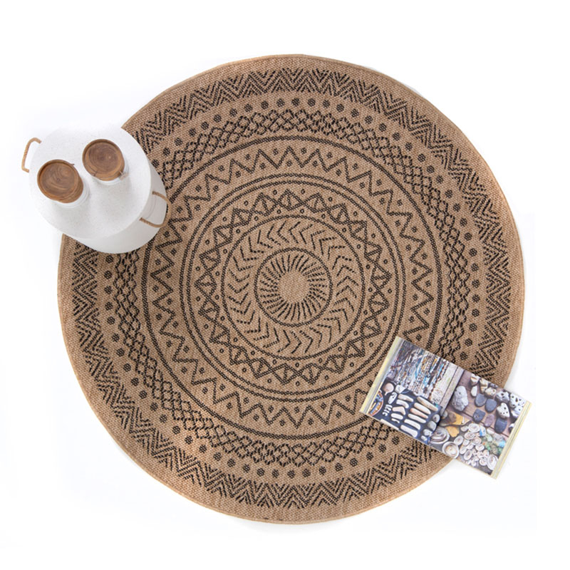 Στρογγυλό Χαλί Καλοκαιρινό (Φ160) Royal Carpet Avanos 8894 Black Home Χαλιά Σαλονιού Spitishop