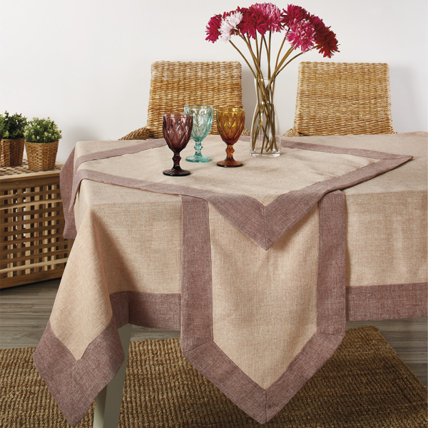 Τραπεζομάντηλο (140x180) Whitegg Z126-1 Salmon