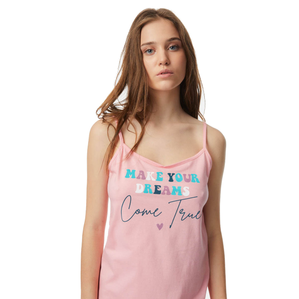 Νυχτικό Γυναικείο Καλοκαιρινό Minerva Waves 52352-489 Ροζ