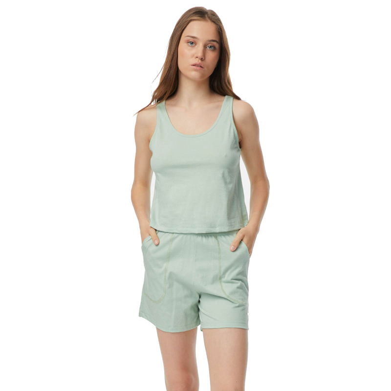 Πιτζάμα Γυναικεία Καλοκαιρινή Minerva Shorts Pockets 52353-397 Βεραμάν