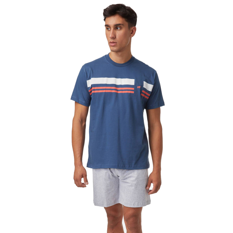 Πιτζάμα Ανδρική Καλοκαιρινή Minerva Cross Line 71079-864 Ραφ