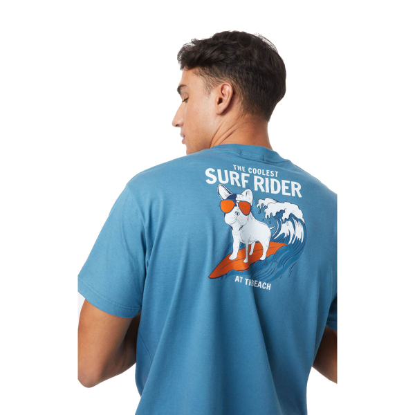 Πιτζάμα Ανδρική Καλοκαιρινή Minerva Dog Surfer 71070-670 Μπλε
