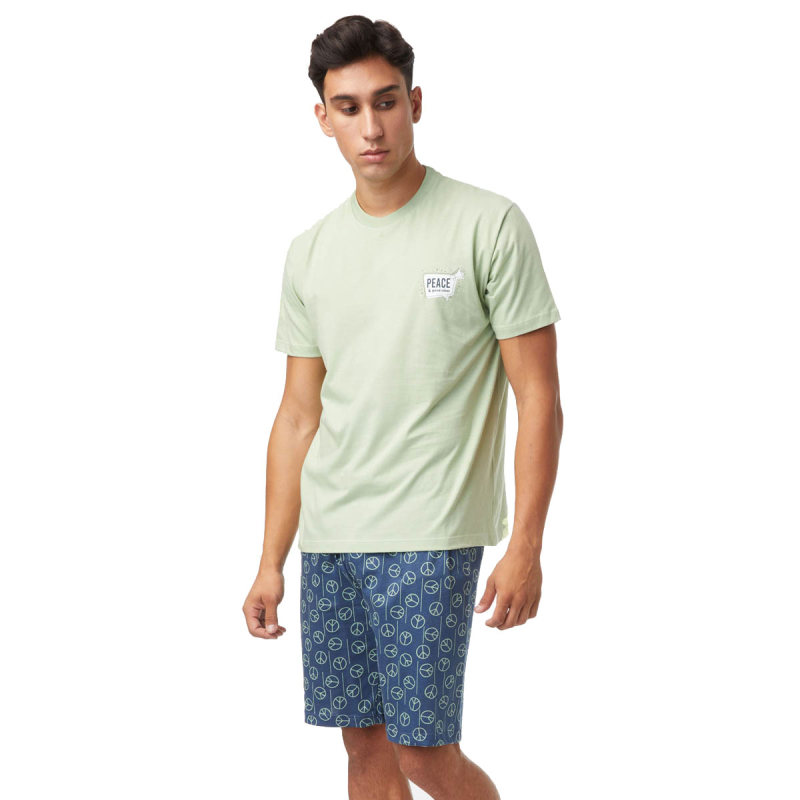 Πιτζάμα Ανδρική Καλοκαιρινή Minerva Peace 71074-397 Βεραμάν
