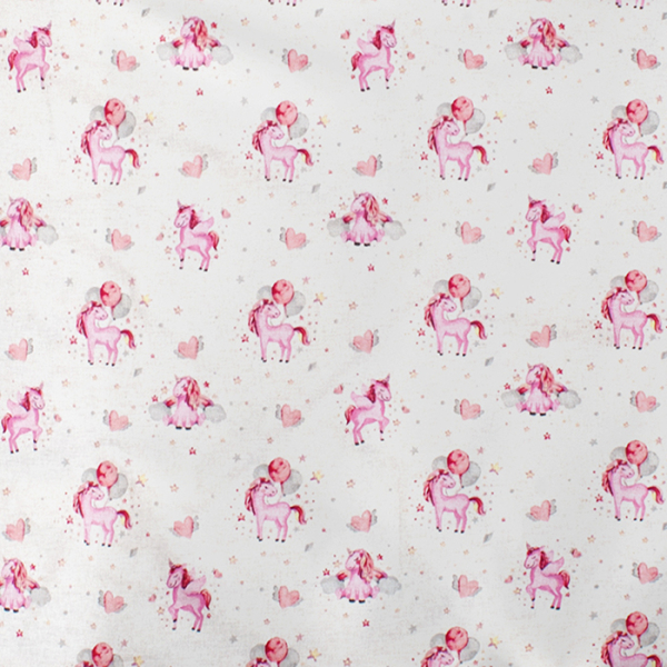 Πάνα Χασέ (80x80) Dimcol Unicorn 208 White-Pink