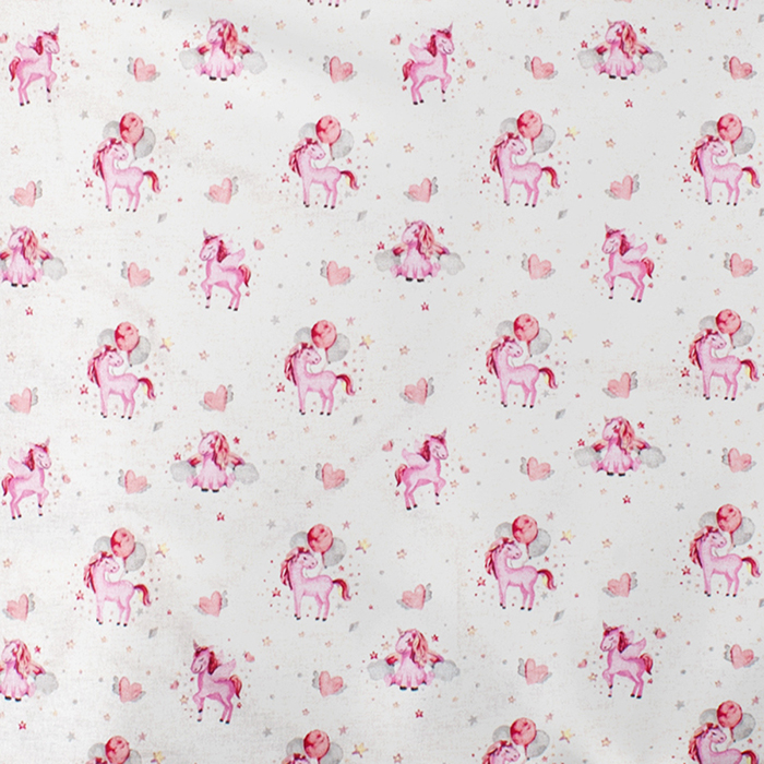 Πάνα Χασέ (80×80) Dimcol Unicorn 208 White-Pink 245730
