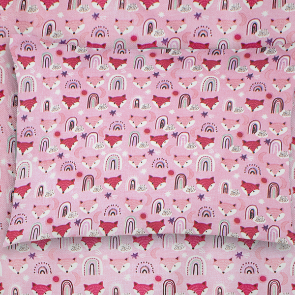 Βρεφική Μαξιλαροθήκη (35x45) Dimcol Fox 525 Pink