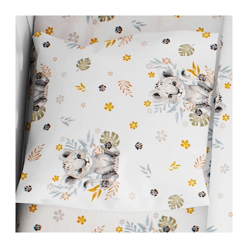 Βρεφική Μαξιλαροθήκη (35x45) Dimcol Lion Cub 531 Grey