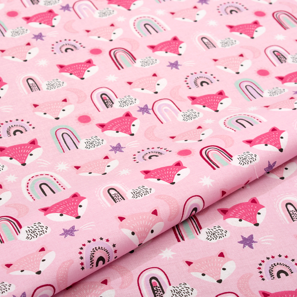 Σεντόνι Κούνιας Με Λάστιχο (70x140+15) Dimcol Fox 525 Pink