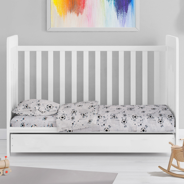 Σεντόνι Λίκνου (80x110) Dimcol Football 520 Grey