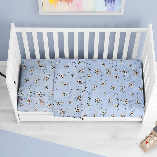 Σεντόνι Λίκνου (80x110) Dimcol Football 521 Blue