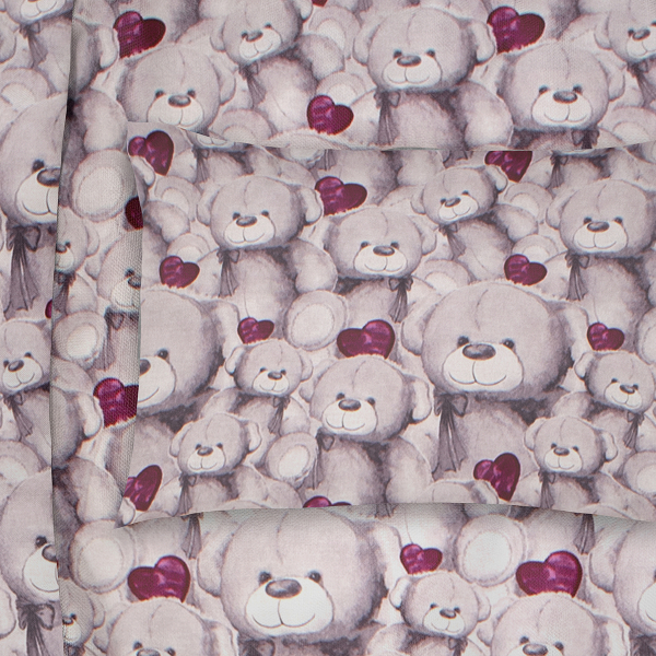 Μαξιλαροθήκη (50x70) Dimcol 536 Teddy Bear Purple