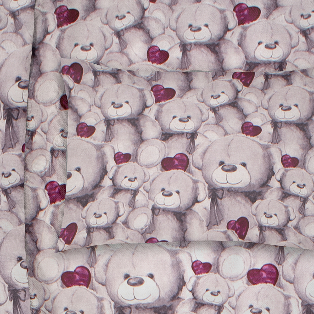 Μαξιλαροθήκη (50×70) Dimcol 536 Teddy Bear Purple