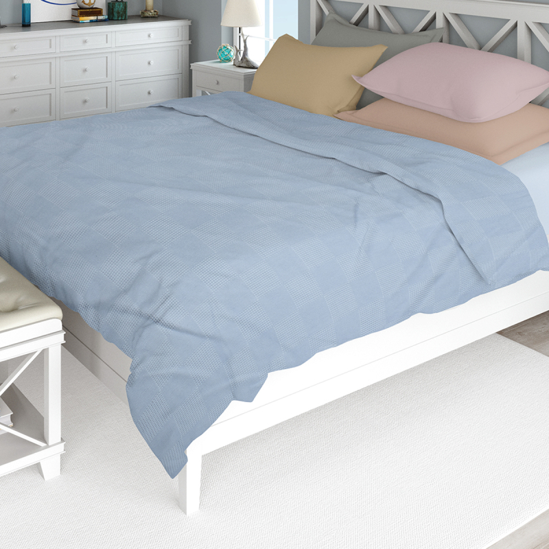 Κουβέρτα Πικέ King Size (240x250) Dimcol Cotton 280 GSM Ciel