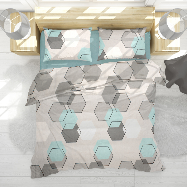 Πάπλωμα Υπέρδιπλο (220x240) Dimcol Hexagon 395 Grey
