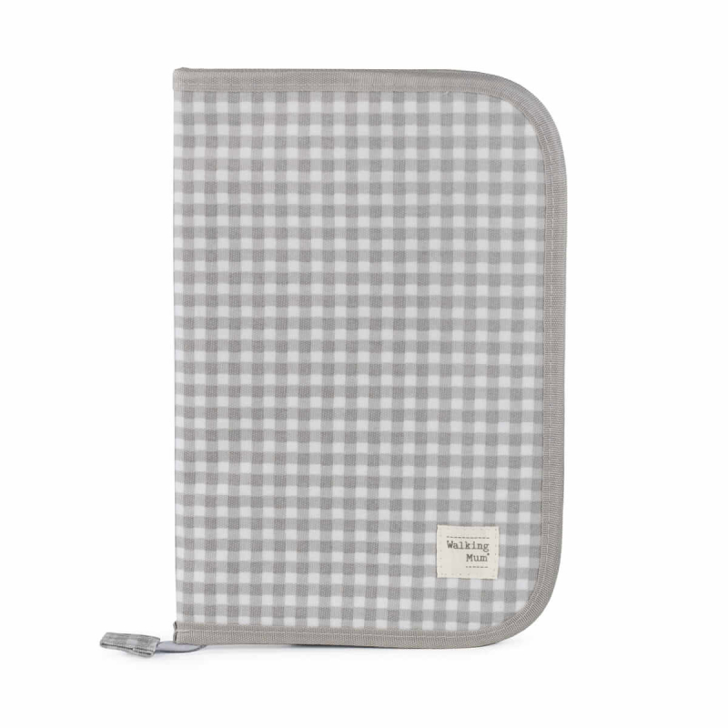 Θήκη Για Βιβλιάριο Υγείας Walking Mum I Love Vichy Grey
