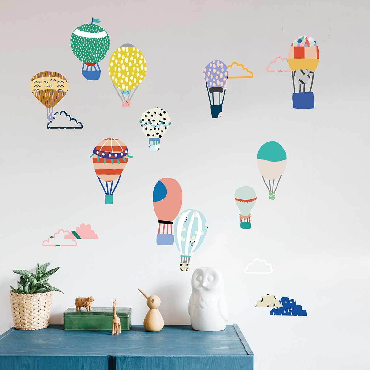 Παιδικά Αυτοκόλλητα Τοίχου Mimi’lou Hot Air Balloons