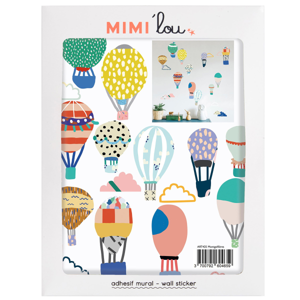 Παιδικά Αυτοκόλλητα Τοίχου Mimi'lou Hot Air Balloons