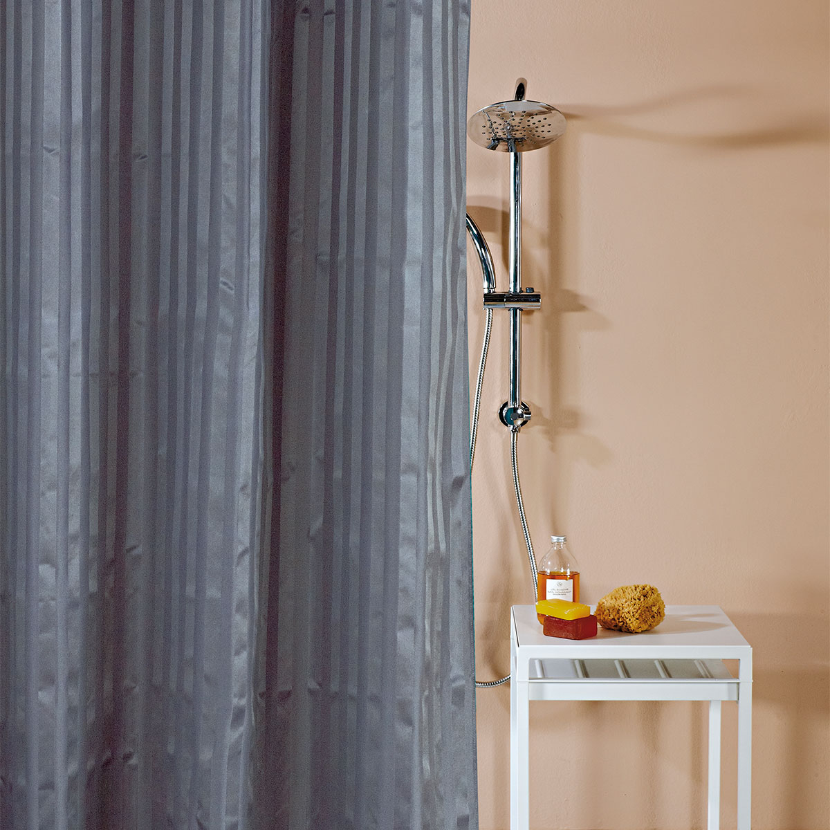Κουρτίνα Μπάνιου (180×200) Με Τρουκς Kentia Loft Toby 24 D.Grey 247050