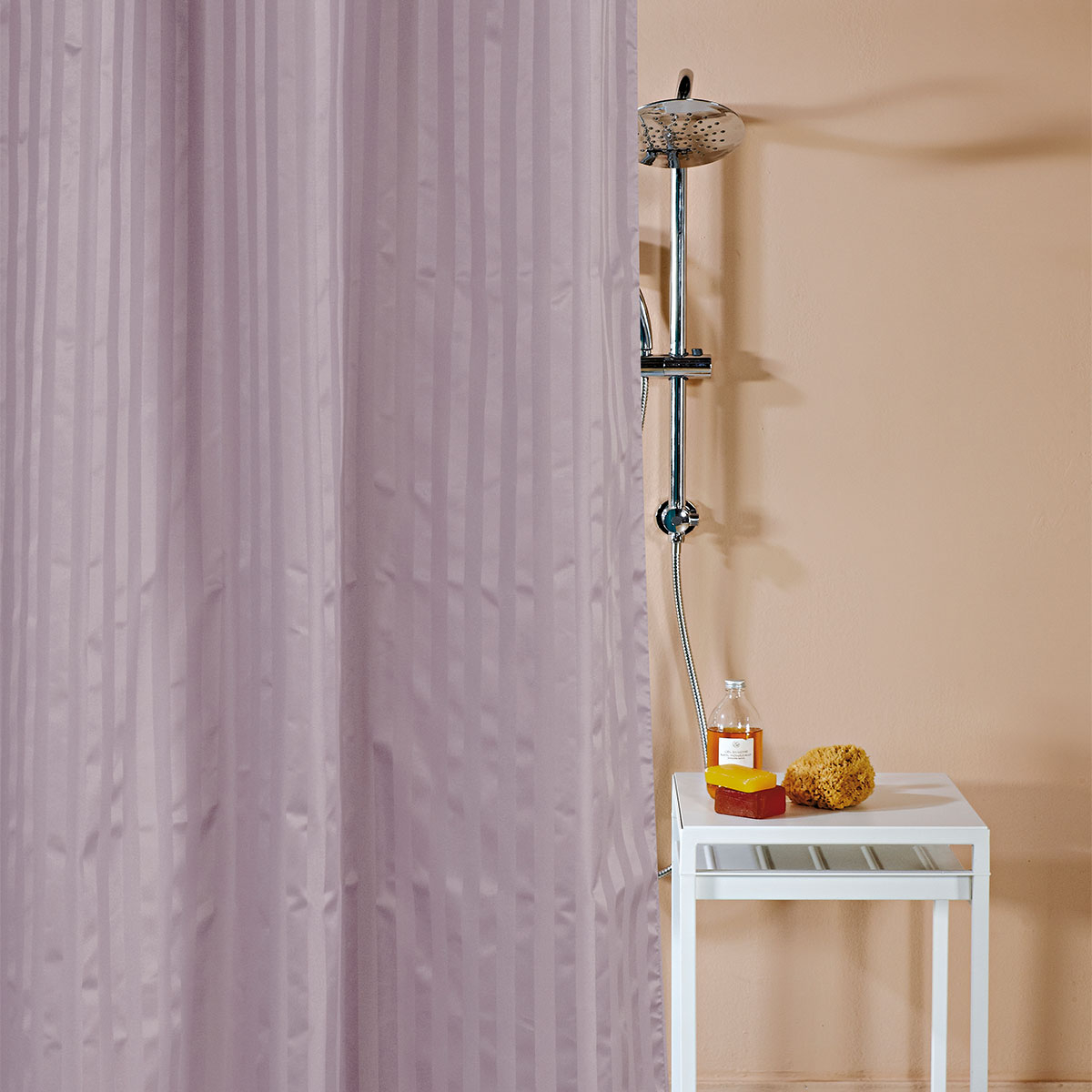 Κουρτίνα Μπάνιου (180×180) Με Τρουκς Kentia Loft Toby 14 Lavender 247052