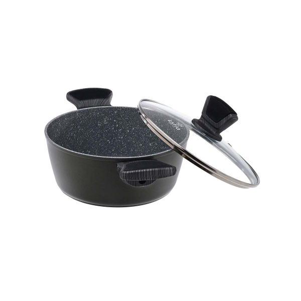 Αντικολλητική Κατσαρόλα (20εκ.) Πρεσσαριστού Αλουμινίου 2.3lt Estia Cuisson 01-11116