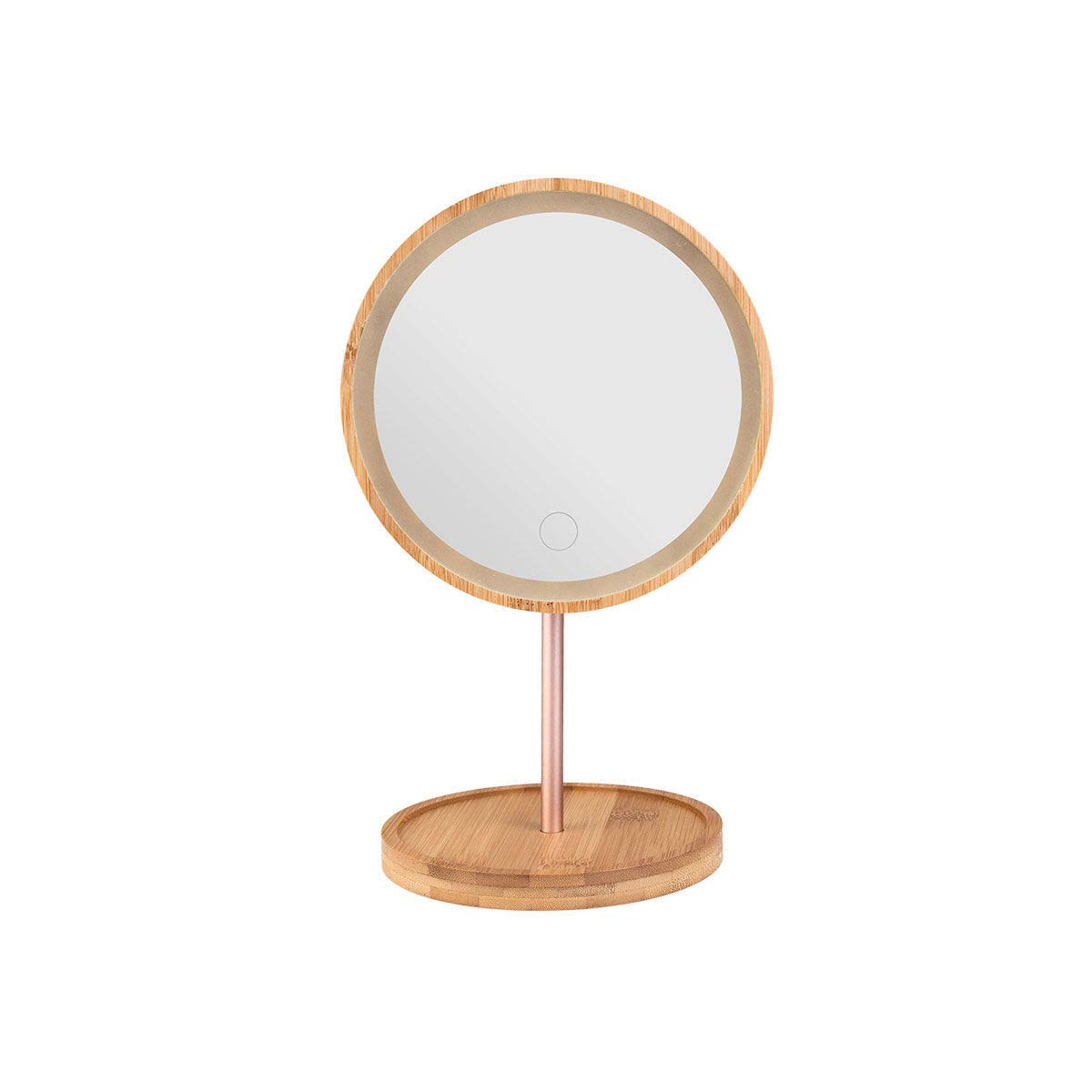 Καθρέφτης Επιτραπέζιος (Φ18×30) Με Led Estia Bamboo Essentials 02-12847