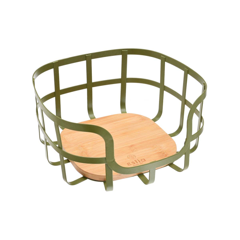 Φρουτιέρα (24x24x12.7) Estia Bamboo Essentials Olive 01-14162