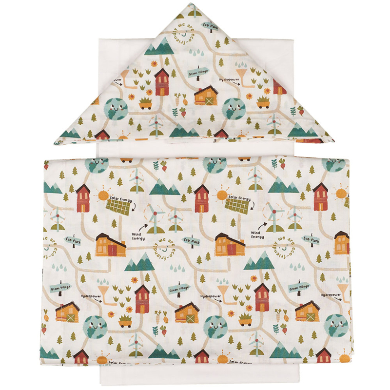 Σεντόνια Κούνιας (Σετ) Κόσμος Του Μωρού Green Village