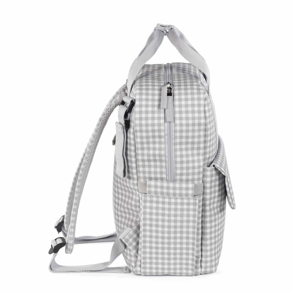 Τσάντα Αλλαξιέρα Backpack (28x12x37) Walking Mum I Love Vichy Grey