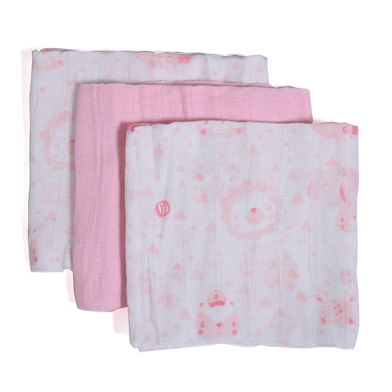 Μουσελίνες/Πάνες Αγκαλιάς (Σετ 3τμχ) Gamberritos Cat Pink