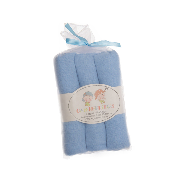 Μουσελίνες/Πάνες Αγκαλιάς (Σετ 3τμχ) Gamberritos Blue