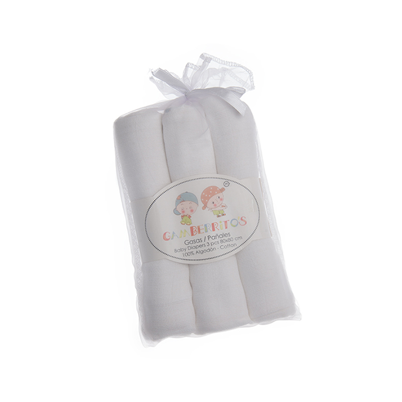 Μουσελίνες/Πάνες Αγκαλιάς (Σετ 3τμχ) Gamberritos Grey