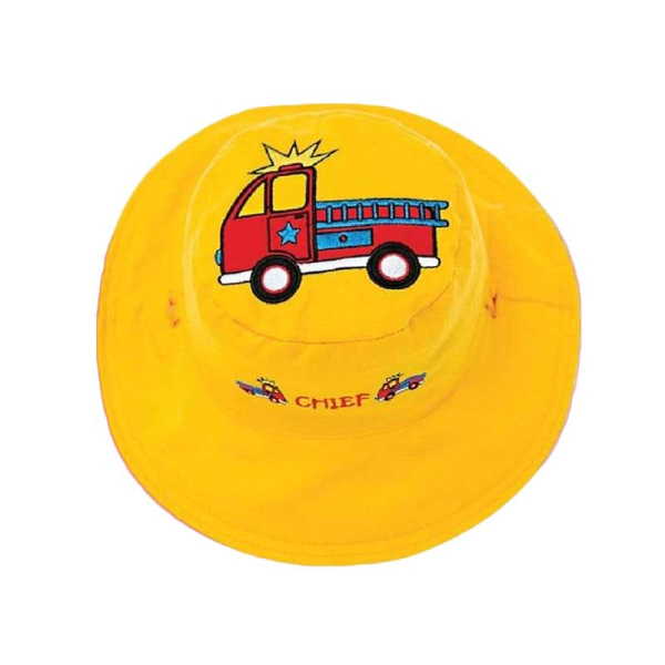 Παιδικό Καπέλο 2 Όψεων Με Προστασία UV FlapjackKids Fire Truck /Police Car