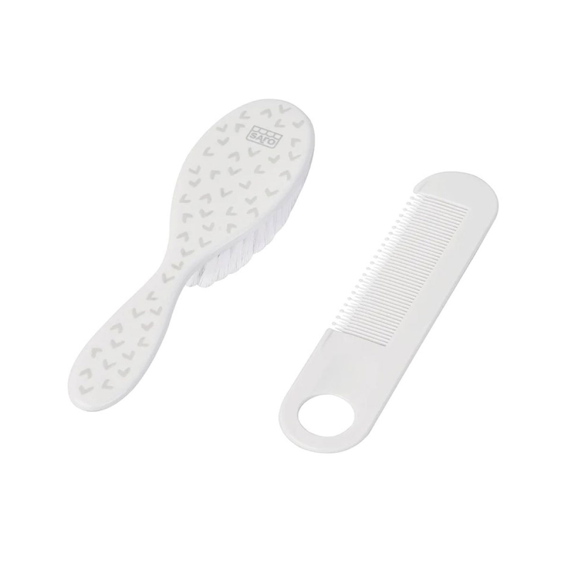 Βρεφικό Σετ Βούρτσα + Χτένα Saro White 09306