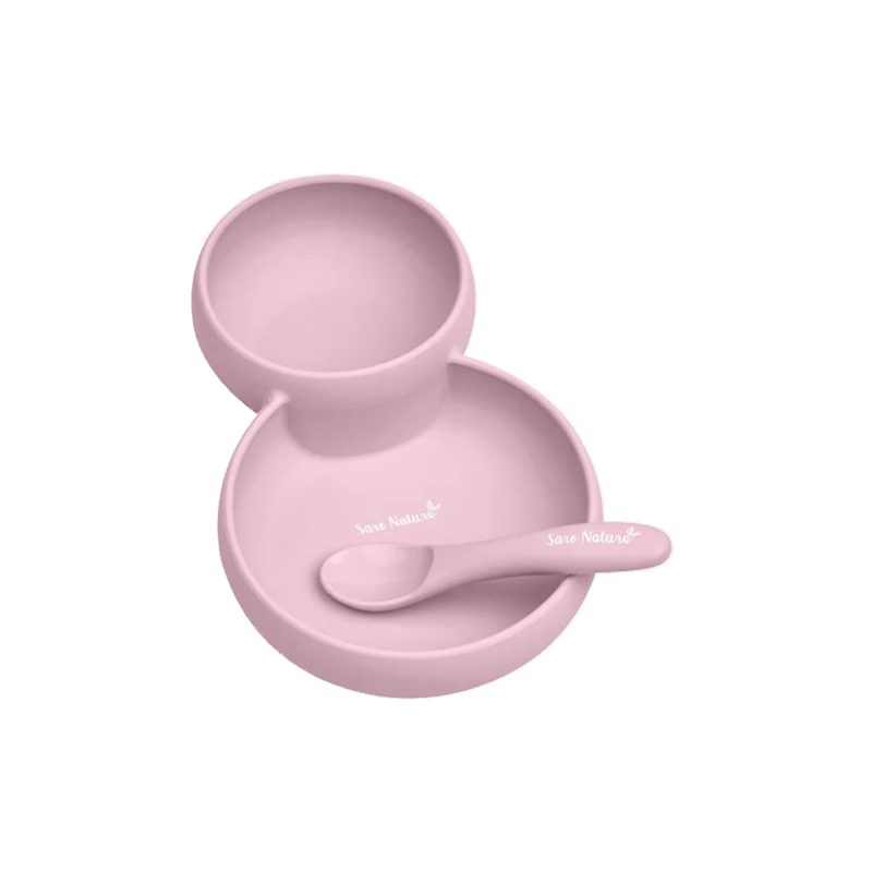 Παιδικό Σετ Φαγητού 2τμχ Saro Eco Friendly Twin Pink 17432