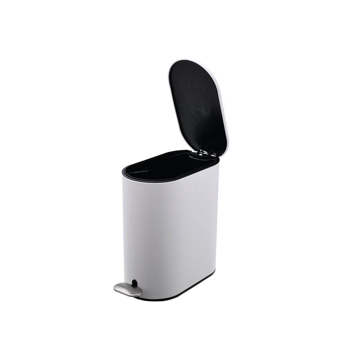 Κάδος Απορριμμάτων Μπάνιου (14X28X31) Estia 5Lt Slim Oval White Matt 02-14575 Home Μπάνιο Αξεσουάρ Κάδοι Spitishop