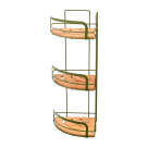 Ραφιέρα Μπάνιου Τριπλή (19.5×19.5×49) Estia Bamboo Essentials Olive 02-14865