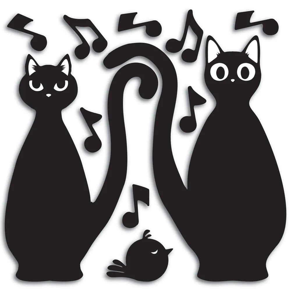 Αφρώδη Αυτοκόλλητα Τοίχου Ango Cats Silhouettes 54511 Home Παιδικά Spitishop
