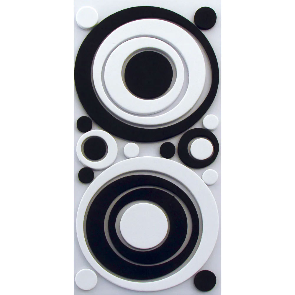 Αφρώδη Αυτοκόλλητα Τοίχου Ango Black & White Circles 59508 φωτογραφία