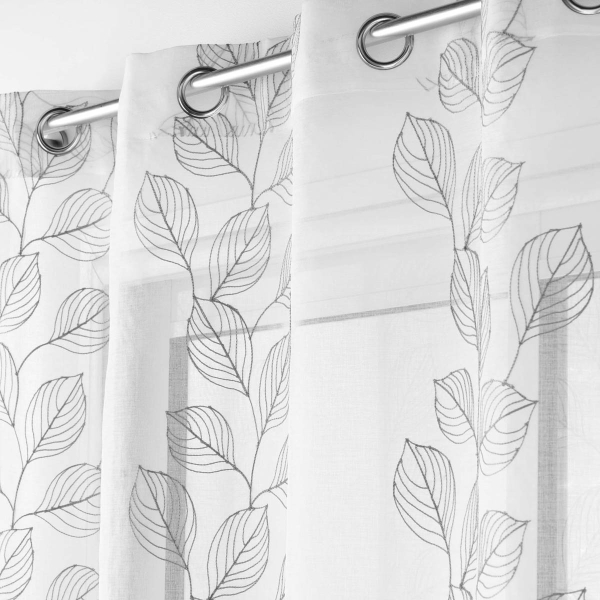 Κουρτίνα (140x240) Με Τρουκς L-C Edenia Gris 1627403