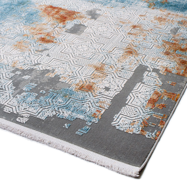 Χαλί Διαδρόμου (80x150) Βιοκαρπέτ Chagall 7564A Grey/White