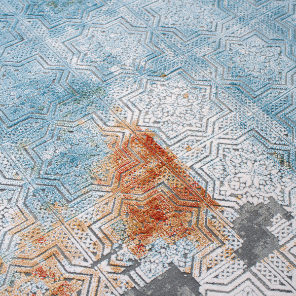 Χαλί Διαδρόμου (80x150) Βιοκαρπέτ Chagall 7564A Grey/White