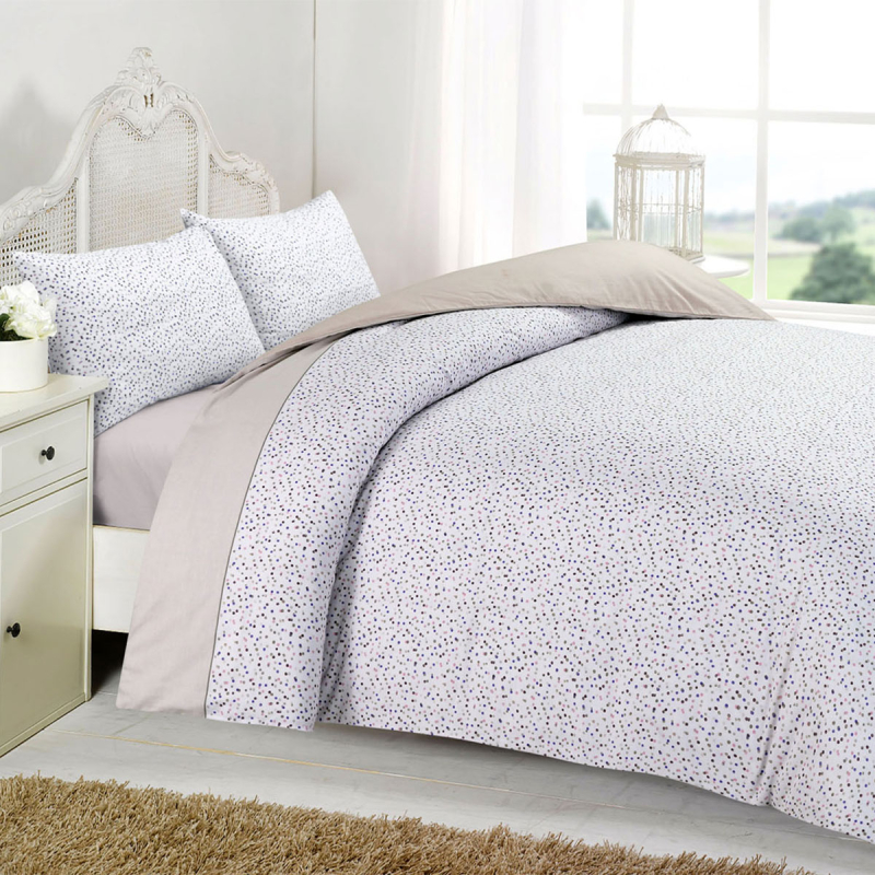 Παπλωματοθήκη Υπέρδιπλη (Σετ 220x240) 2 Όψεων Viopros Fresh Νίνα Μπεζ