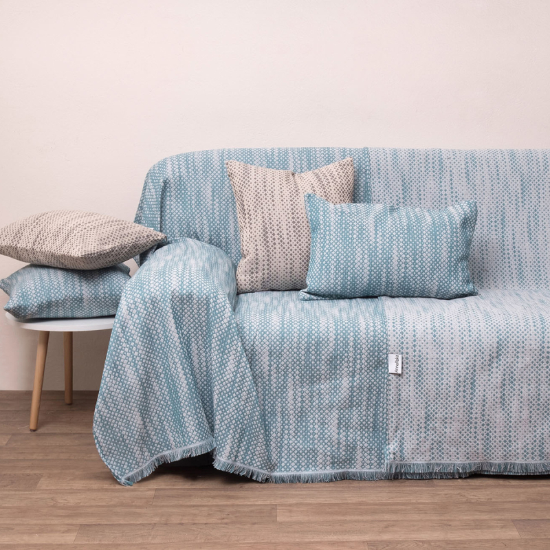 Ριχτάρι Πολυθρόνας 2 Όψεων (180x180) Anna Riska 1570 Lake Blue