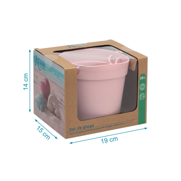 Κουβαδάκι + Φτυαράκια Παραλίας Kiokids Pink 3659