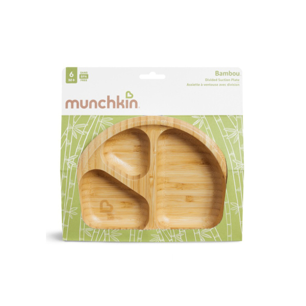 Πιάτο Bamboo Με Χωρίσματατα Munchkin Bamboo Divided Plate