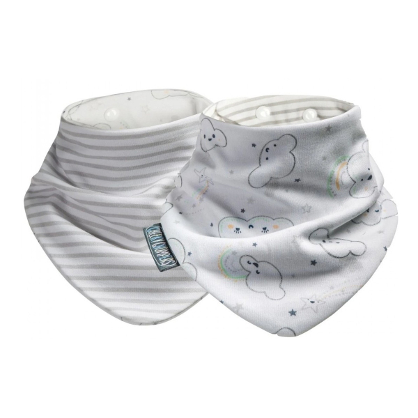 Σαλιάρα - Μπαντάνα Διπλής Όψης 2+ Μηνών (Σετ 2τμχ) Cheeky Chompers Every Cloud Neckerbib