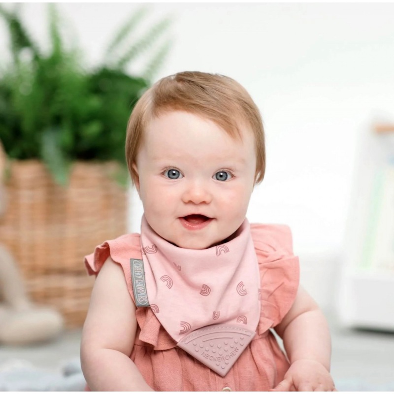 Σαλιάρα - Μπαντάνα Διπλής Όψης 2+ Μηνών Με Μασητικό Cheeky Chompers Neckerchew Rainbow