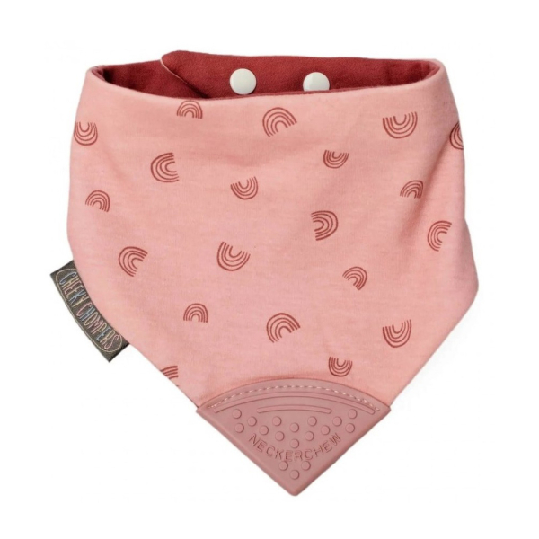 Σαλιάρα - Μπαντάνα Διπλής Όψης 2+ Μηνών Με Μασητικό Cheeky Chompers Neckerchew Rainbow