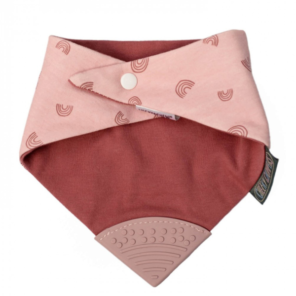 Σαλιάρα - Μπαντάνα Διπλής Όψης 2+ Μηνών Με Μασητικό Cheeky Chompers Neckerchew Rainbow