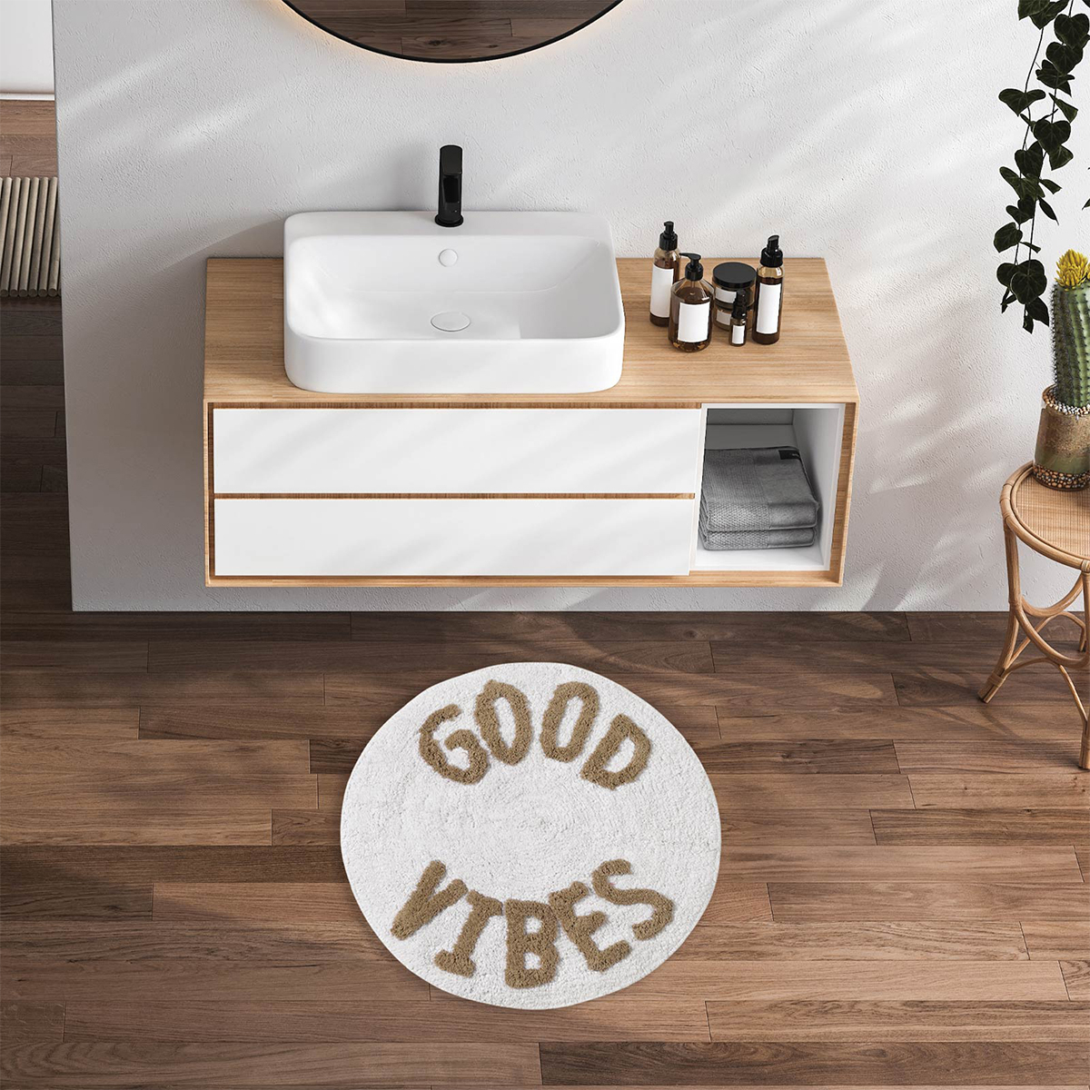 Πατάκι Μπάνιου (Φ60) Das Home Bathmats 0679 Μπάνιο Πατάκια Spitishop
